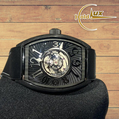Customized Brand High-End Luxury Automatic Mechanical Watch Inspired by Curvex CX Grand Central Tourbillon Series,