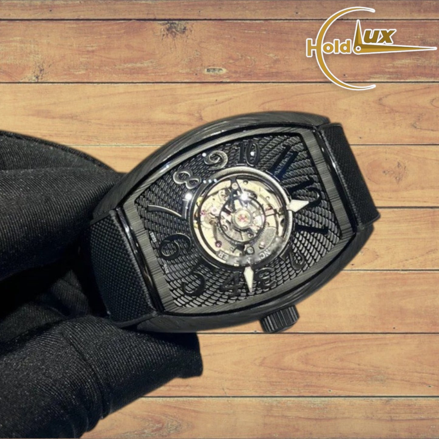 Customized Brand High-End Luxury Automatic Mechanical Watch Inspired by Curvex CX Grand Central Tourbillon Series