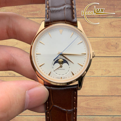 Customized Brand High-End Luxury Automatic Mechanical Watch Inspired by Master Ultra Thin Moon Series, Model 1362520