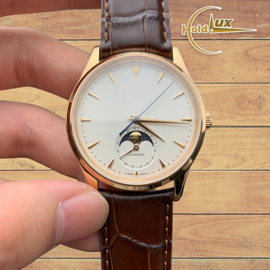 Customized Brand High-End Luxury Automatic Mechanical Watch Inspired by Master Ultra Thin Moon Series, Model 1362520