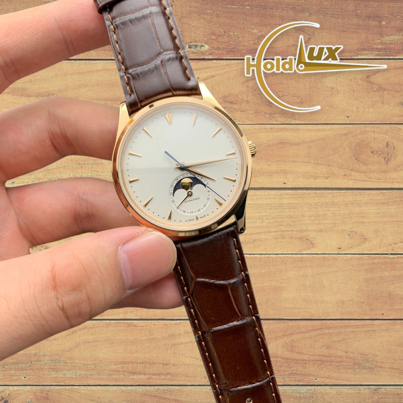 Customized Brand High-End Luxury Automatic Mechanical Watch Inspired by Master Ultra Thin Moon Series, Model 1362520