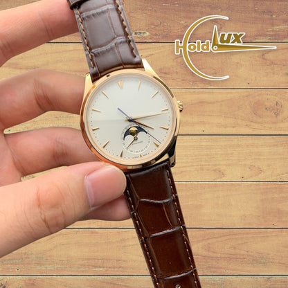 Customized Brand High-End Luxury Automatic Mechanical Watch Inspired by Master Ultra Thin Moon Series, Model 1362520