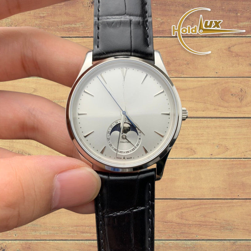 Customized Brand High-End Luxury Automatic Mechanical Watch Inspired by Master Ultra Thin Moon Series, Model 176.8.64.S