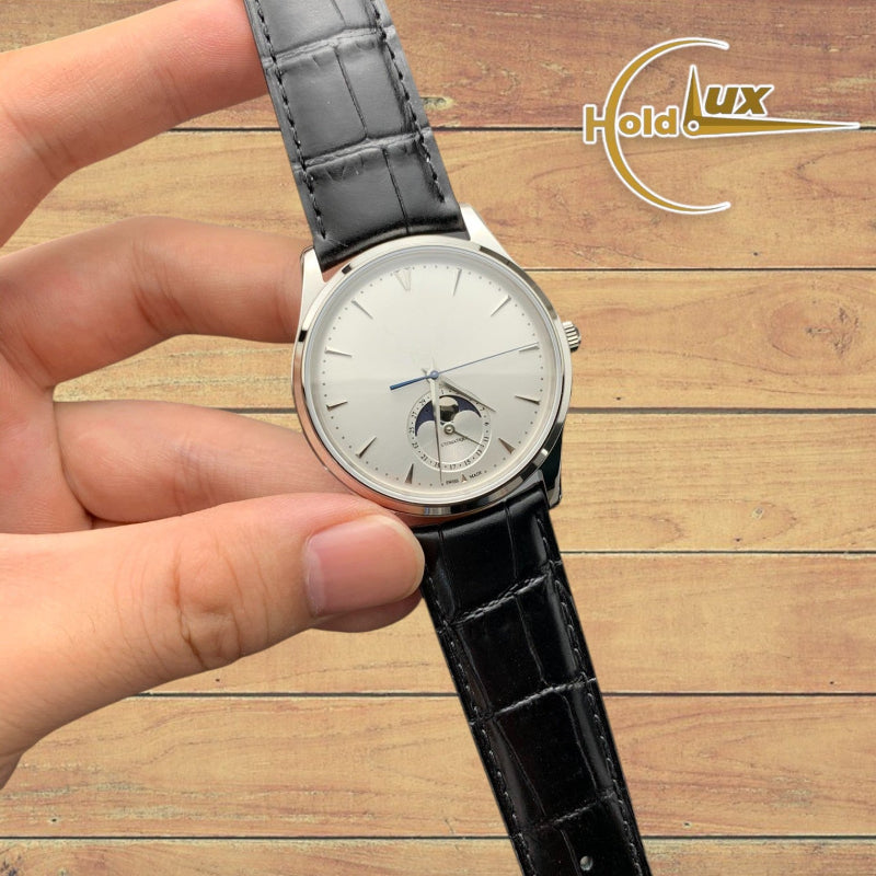 Customized Brand High-End Luxury Automatic Mechanical Watch Inspired by Master Ultra Thin Moon Series, Model 176.8.64.S