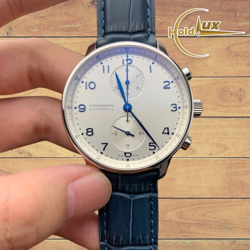 Customized Brand High-End Luxury Automatic Mechanical Watch Inspired by the Portuguese Chronograph Series, Model IW371417
