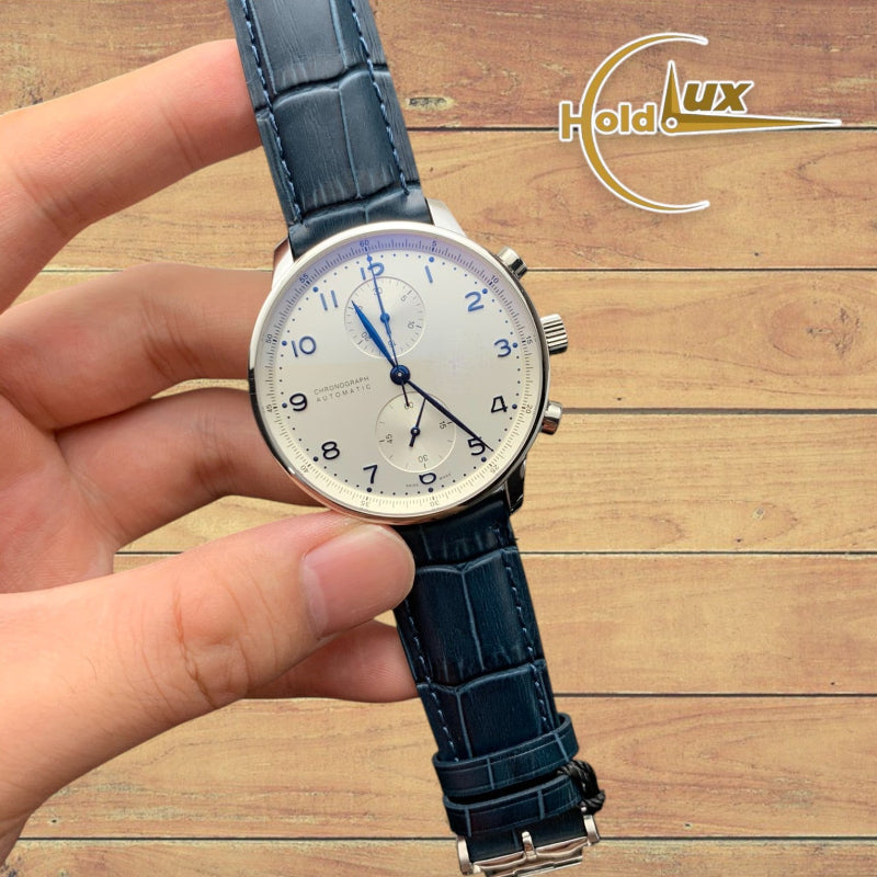 Customized Brand High-End Luxury Automatic Mechanical Watch Inspired by the Portuguese Chronograph Series, Model IW371417